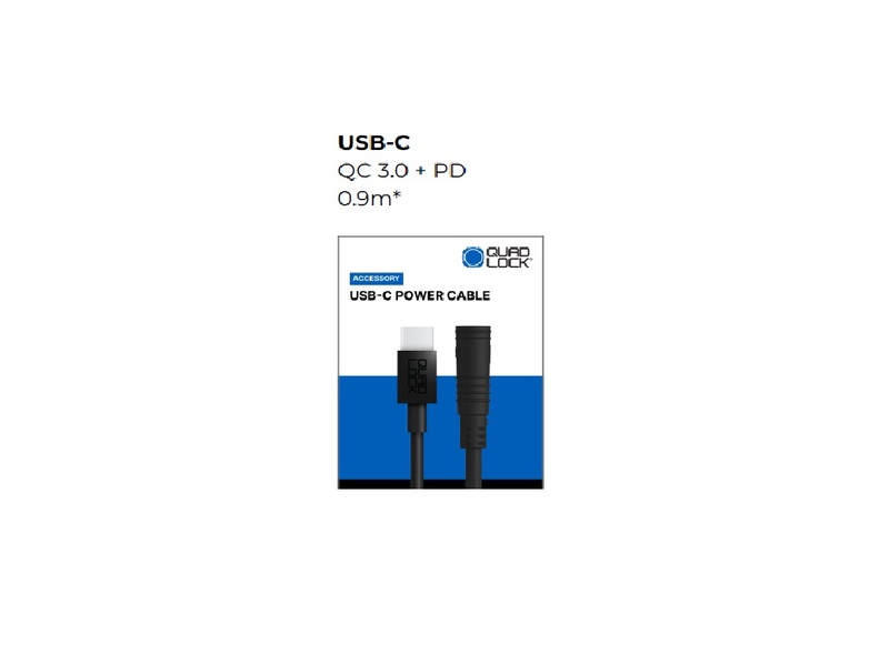 Cable de alimentación USB-C QUAD LOCK Cycle