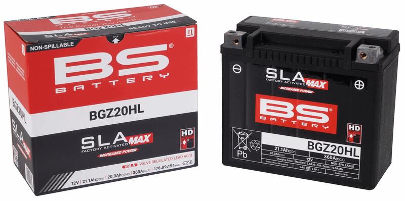 Batería BS BATTERY SLA Max sin mantenimiento activada en fábrica - BGZ20HL