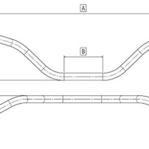 DOMINO Aluminium Handlebar Medium Bend ⌀ 22mm