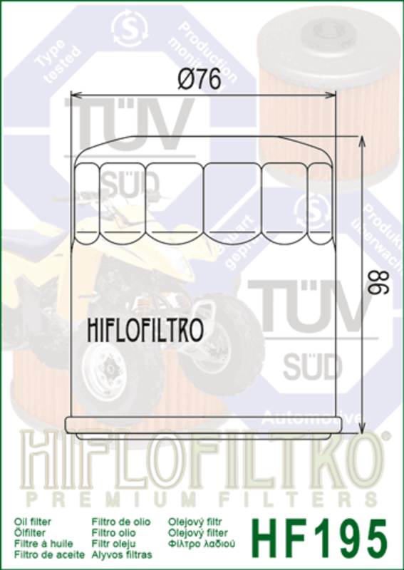 Filtro de aceite HIFLOFILTRO - HF195