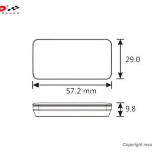 Voltímetro/termómetro KOSO Slim Line nueva generación - azul - BA068040