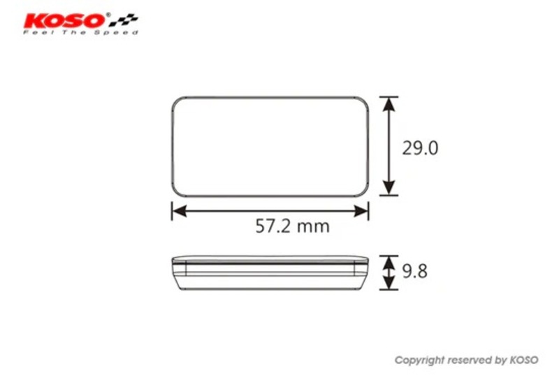 Voltímetro/termómetro KOSO Slim Line nueva generación - azul - BA068040