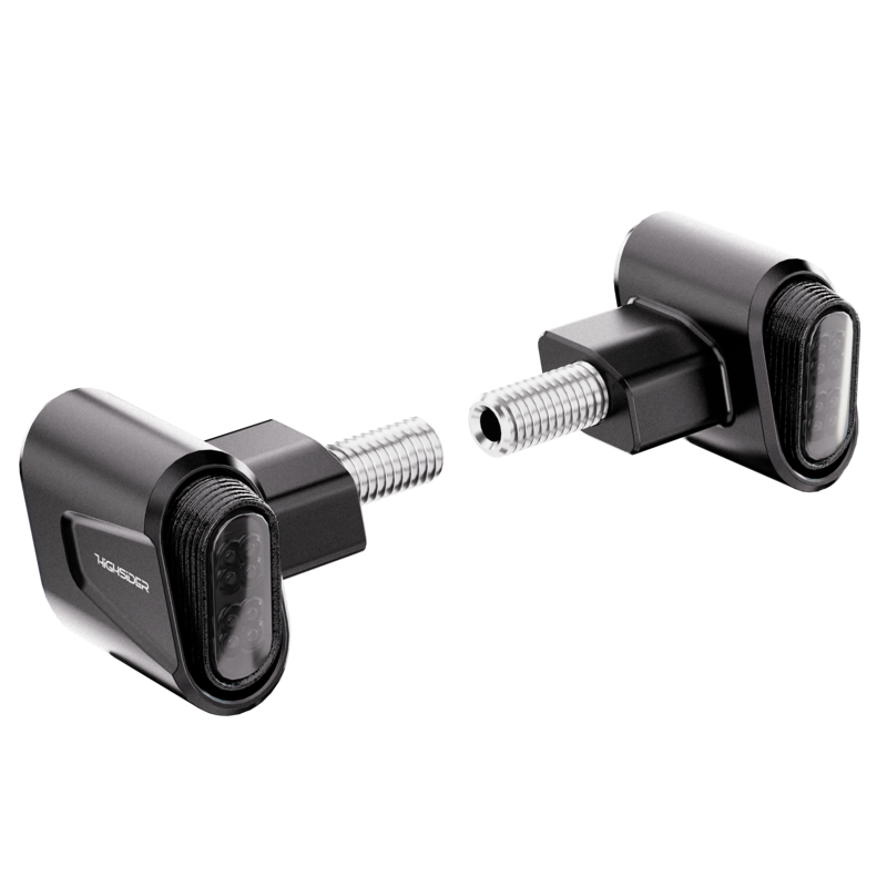 Intermitente LED HIGHSIDER pro Victory-Ultra 3en1 - negro mate - pareja