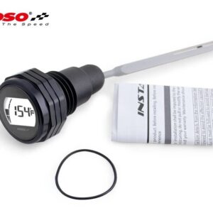 Medidor de aceite KOSO con pantalla LCD carcasa negra - BA053001