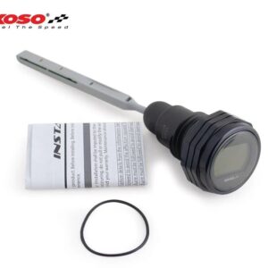 Medidor de aceite KOSO con pantalla LCD carcasa negra - BA053001