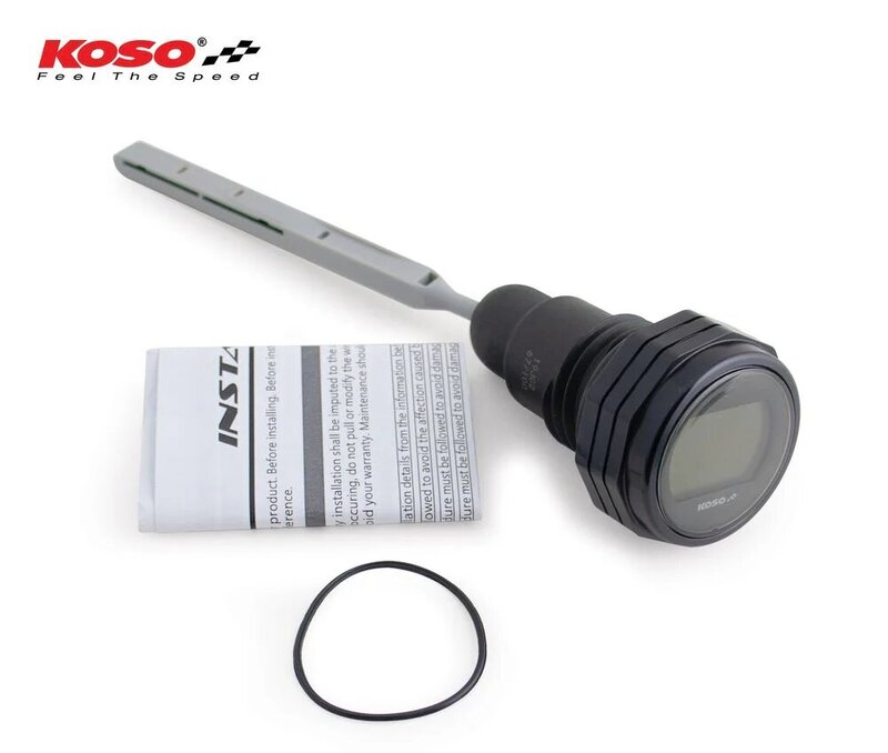 Medidor de aceite KOSO con pantalla LCD carcasa negra - BA053001