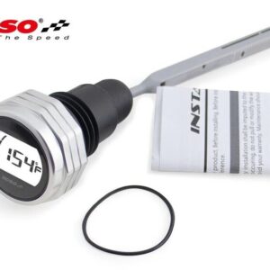 Medidor de aceite KOSO con pantalla LCD  carcasa plata - BA053011