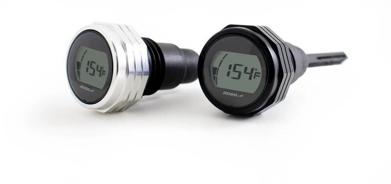 Medidor de aceite KOSO con pantalla LCD carcasa negra - BA053101