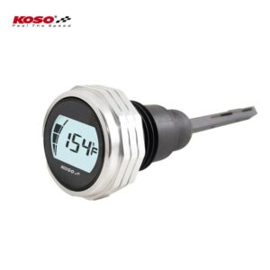 Medidor de aceite KOSO con pantalla LCD carcasa plata - BA053111