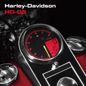 Tacómetro KOSO HD-05 para Harley-Davidson - marco plateado - BA072100