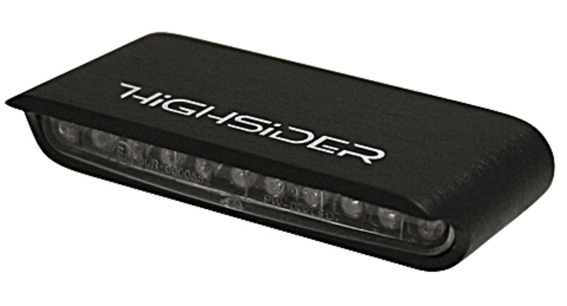 Intermitente LED HIGHSIDER pro Stripe - homologado E - negro/traslúcido - Pareja
