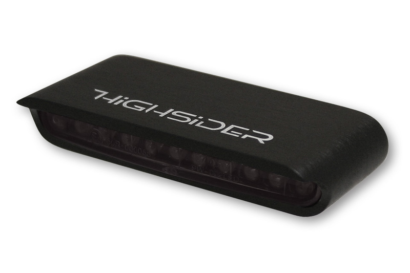 Intermitente LED HIGHSIDER pro Stripe - homologado E - negro/ahumado - Pareja