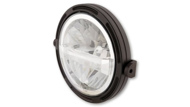 Faro delantero LED HIGHSIDER pro Frame-R1 Type 4 - 7 inch - negro