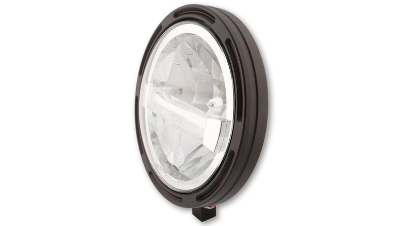 Faro delantero LED HIGHSIDER pro Frame-R1 Type 4 - 7 inch - negro