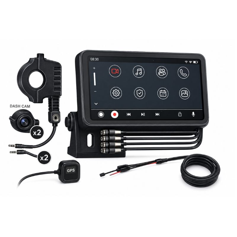 CAR PLAY + DASH CAM LEKTRONIS UNIVERSEL MAXISCOOTER / MOTO LEKTRONIC