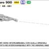 Arrow Silencioso Thunder de aluminio Dark" (Dcho+Izdo) fondo en carbono" 71907AKN