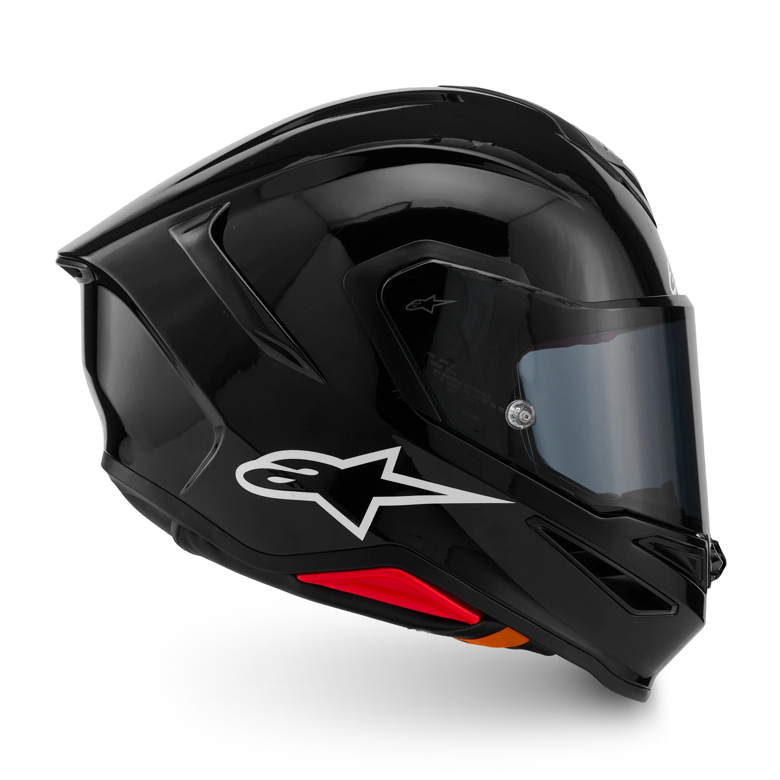 CASCO ALPINESTARS SUPERTECH R7 SOLID BLACK GLOSSY