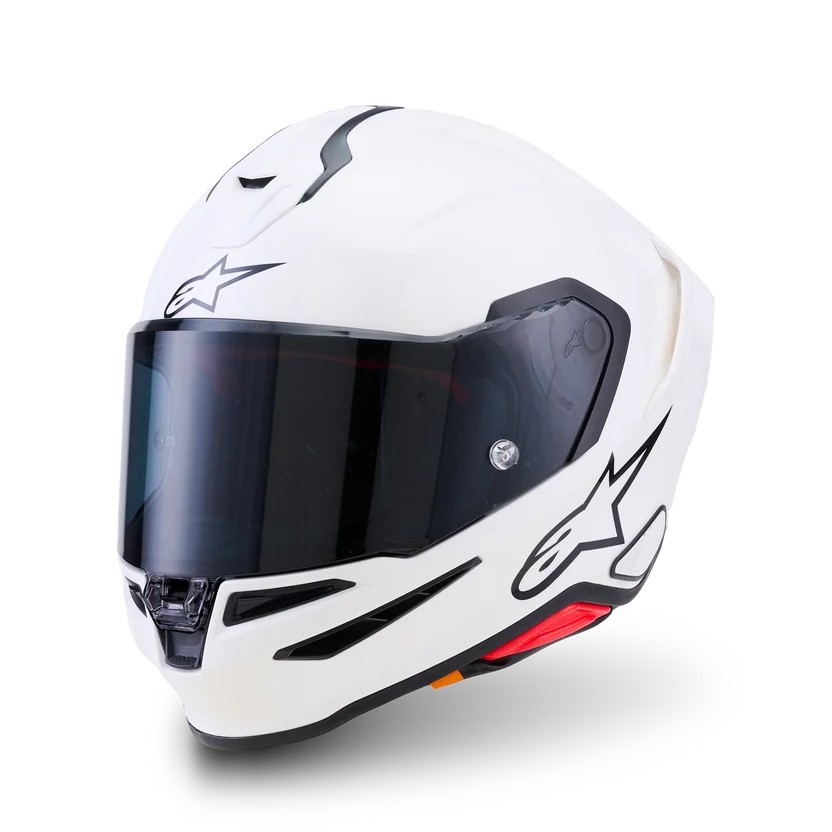CASCO ALPINESTARS SUPERTECH R7 SOLID WHITE GLOSSY