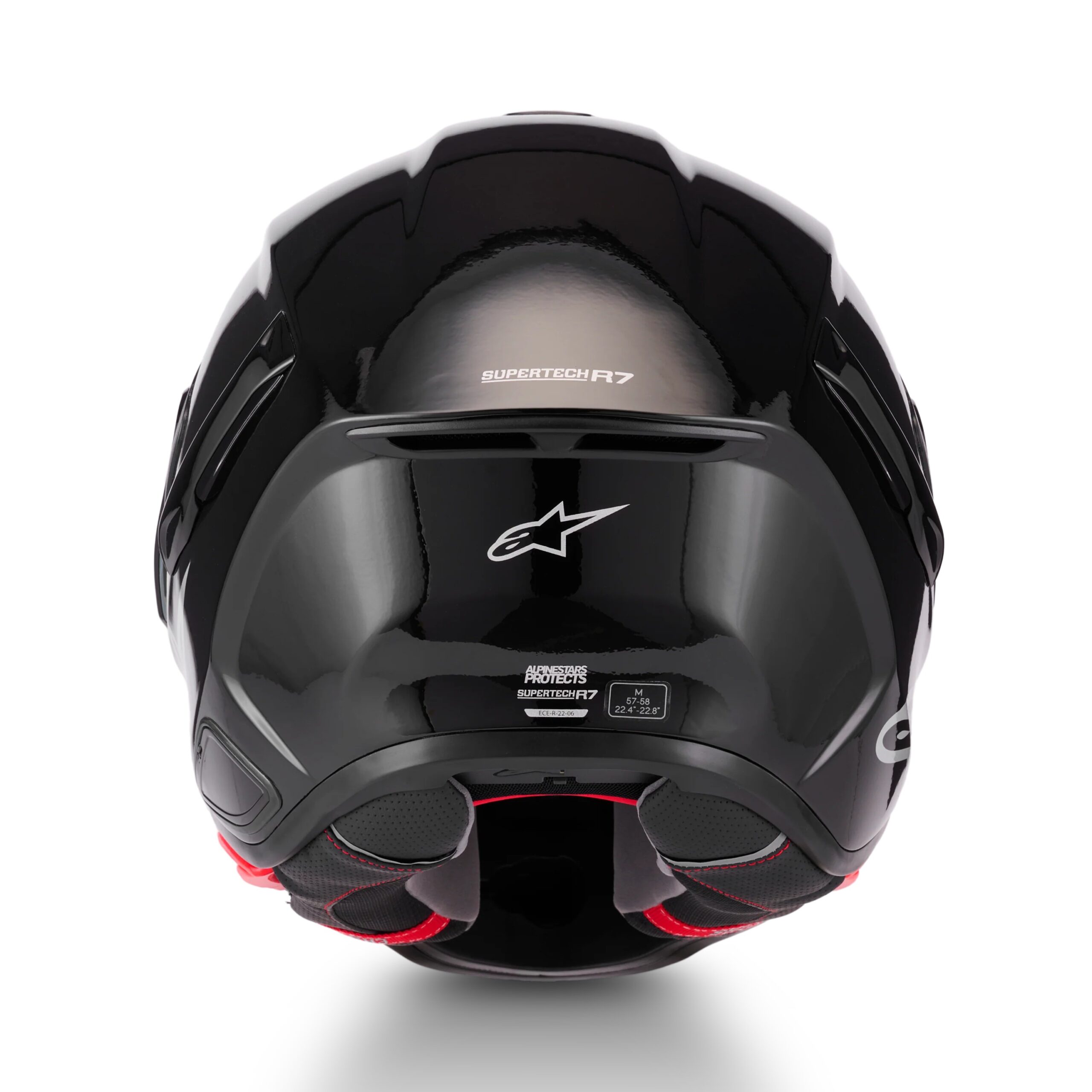 CASCO ALPINESTARS SUPERTECH R7 SOLID BLACK GLOSSY