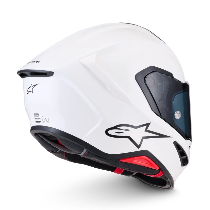 CASCO ALPINESTARS SUPERTECH R7 SOLID WHITE GLOSSY