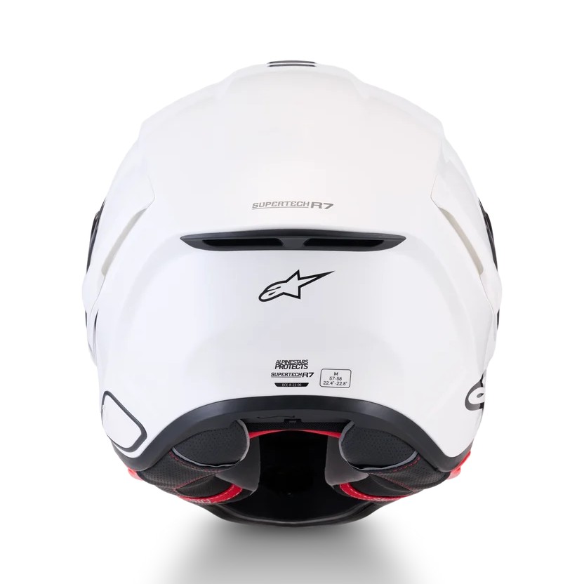 CASCO ALPINESTARS SUPERTECH R7 SOLID WHITE GLOSSY