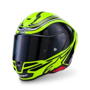 CASCO ALPINESTARS SUPERTECH R7 ZEAL YELLOW FLUO BLACK WHITE GLOSSY