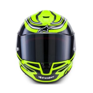 CASCO ALPINESTARS SUPERTECH R7 ZEAL YELLOW FLUO BLACK WHITE GLOSSY