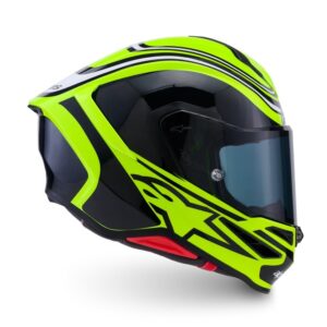 CASCO ALPINESTARS SUPERTECH R7 ZEAL YELLOW FLUO BLACK WHITE GLOSSY