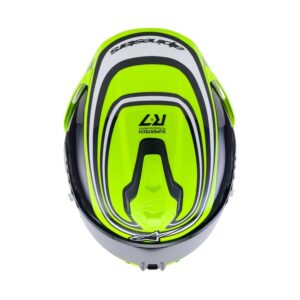 CASCO ALPINESTARS SUPERTECH R7 ZEAL YELLOW FLUO BLACK WHITE GLOSSY