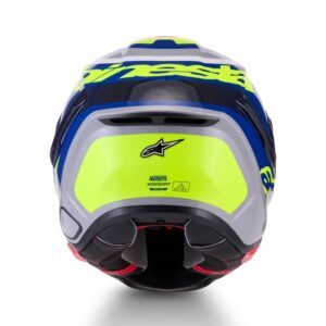 CASCO ALPINESTARS SUPERTECH R7 LUMEN SILVER BLACK PINK YELLOW FLUO GLOSSY