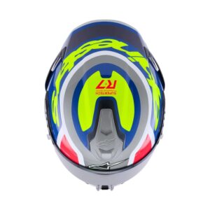 CASCO ALPINESTARS SUPERTECH R7 LUMEN SILVER BLACK PINK YELLOW FLUO GLOSSY