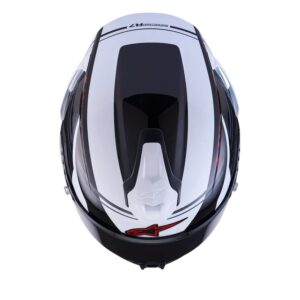 CASCO ALPINESTARS SUPERTECH R7 A-CORE BLACK WHITE RED GLOSSY