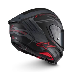 CASCO ALPINESTARS SUPERTECH R7 A-CORE BLACK GREY RED MATT