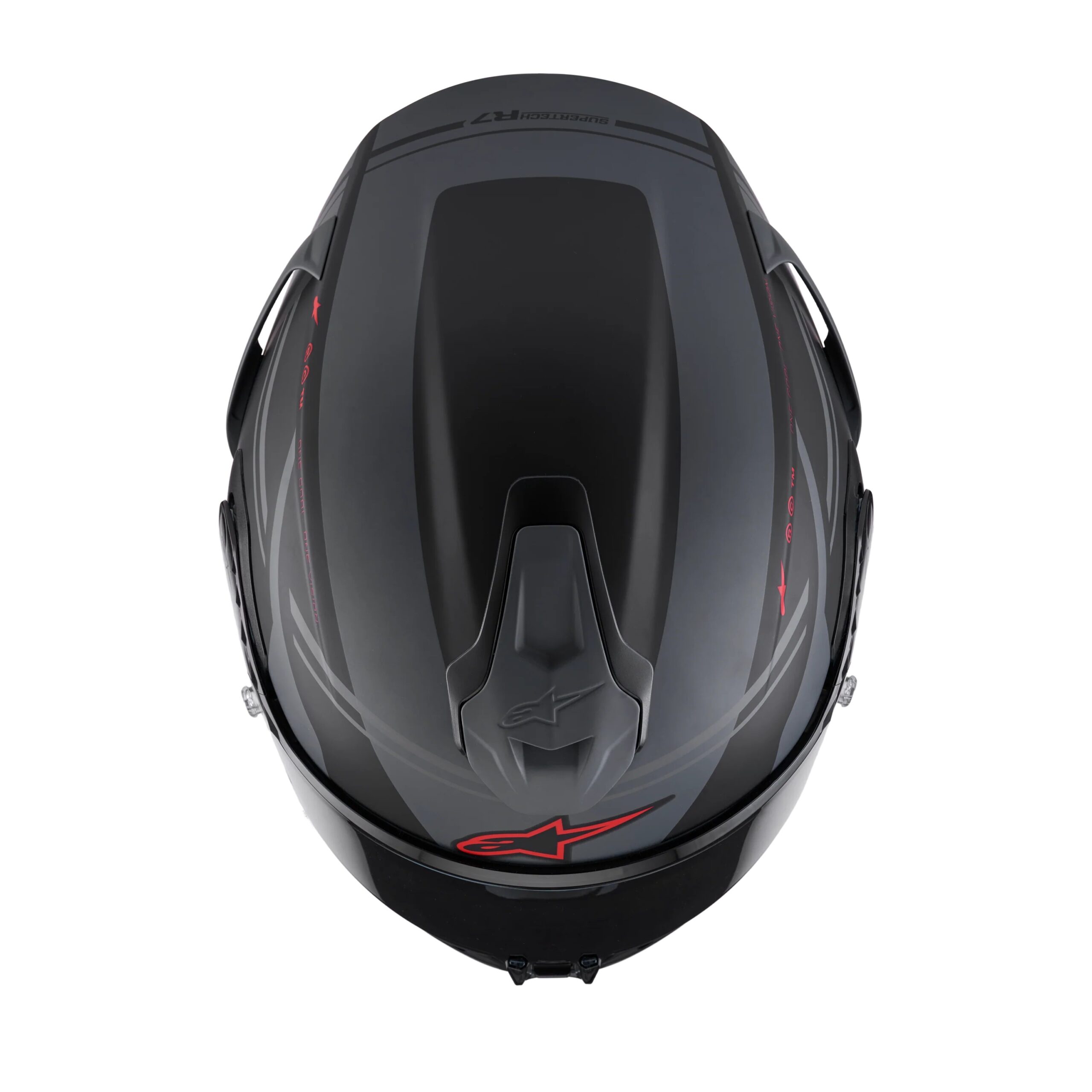 CASCO ALPINESTARS SUPERTECH R7 A-CORE BLACK GREY RED MATT