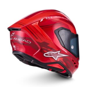 CASCO ALPINESTARS SUPERTECH R7 A-CORE RED WHITE GLOSSY