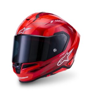 CASCO ALPINESTARS SUPERTECH R7 A-CORE RED WHITE GLOSSY