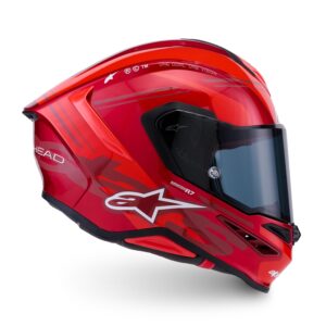 CASCO ALPINESTARS SUPERTECH R7 A-CORE RED WHITE GLOSSY