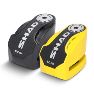 Candado disco para moto ANTIRROBO DE DISCO SC62A – AMARILLO - Con ALARMA 120 DB