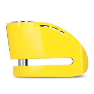 Candado disco para moto ANTIRROBO DE DISCO SC62A – AMARILLO - Con ALARMA 120 DB