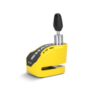 Candado disco para moto ANTIRROBO DE DISCO SC62A – AMARILLO - Con ALARMA 120 DB