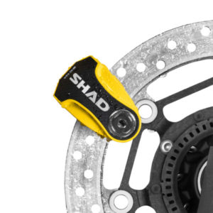 Candado disco para moto ANTIRROBO DE DISCO SC62A – AMARILLO - Con ALARMA 120 DB