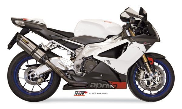 Escape Mivv 2 Slip-On Suono St. Steel con tapa carbono Aprilia RSV 1000 04-08 / Tuono Fighter 1000 06-10