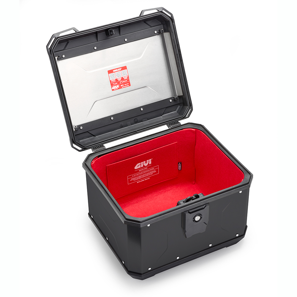 Baúl MONOLOCK® de aluminio acabado negro, 44 L. - ALP44B2