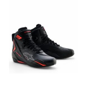 Botas Alpinestars FASTER-4 DRYSTAR BLACK RIO RED RED FLUO