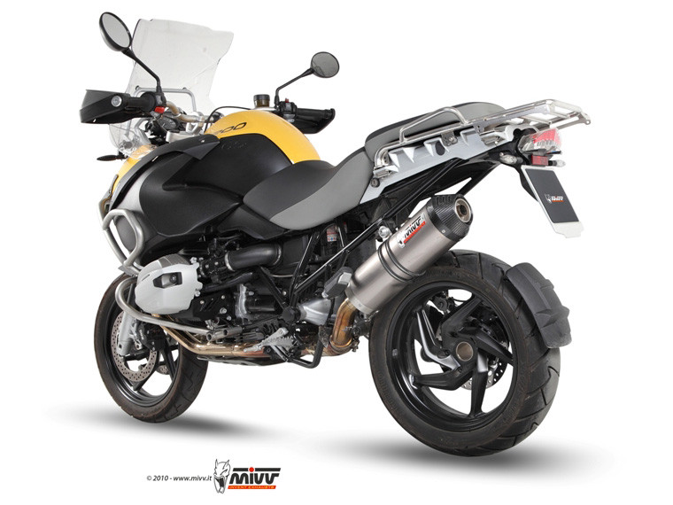 Mivv Slip-On Oval titan con tapa carbono BMW R 1200 GS / Adventure 2010-12