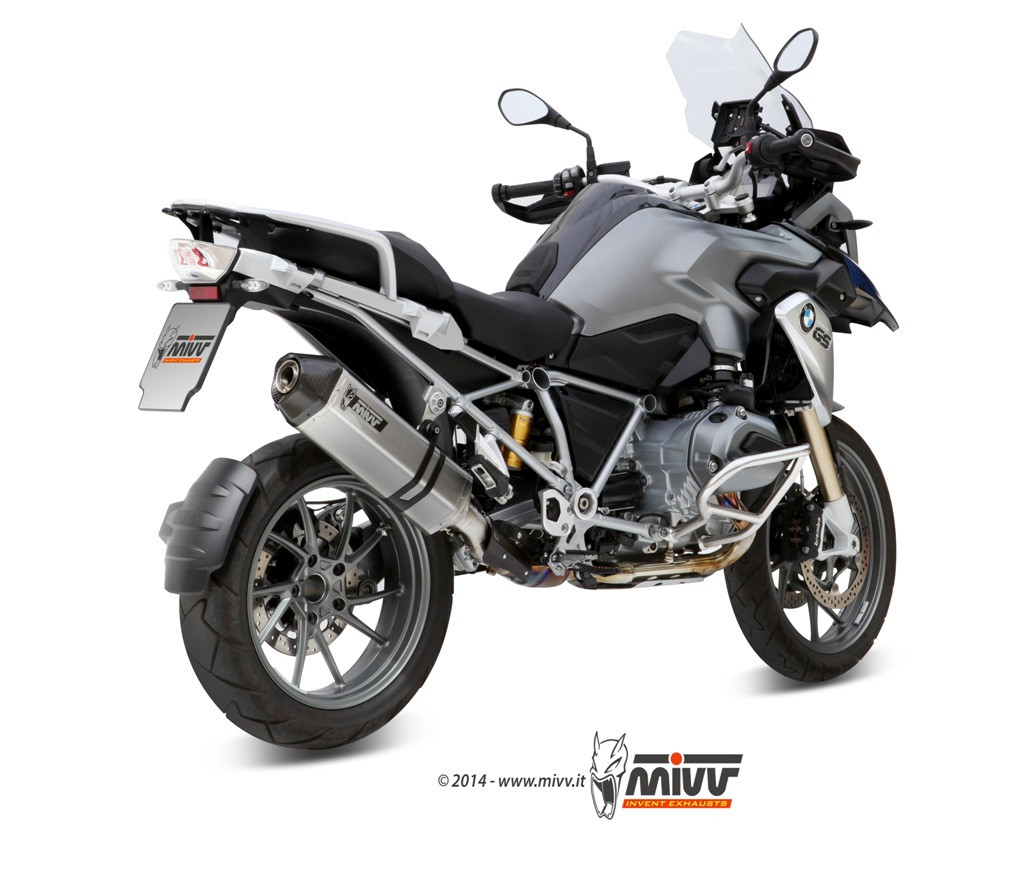 Mivv Slip-On Speed edge St. Steel con tapa carbono BMW R 1200 GS / Adventure 2013-18