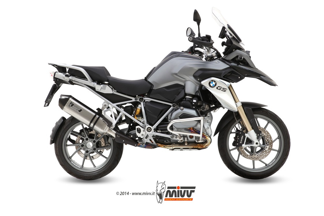 Mivv Slip-On Speed edge St. Steel con tapa carbono BMW R 1200 GS / Adventure 2013-18