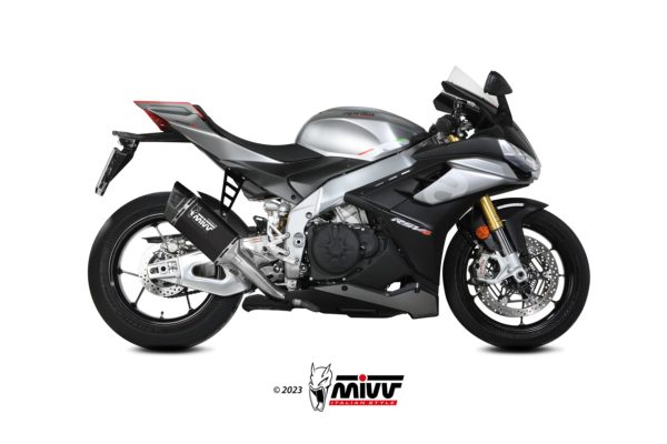 Escape Mivv Slip-On SR-1 black titanium Aprilia RSV4 / Tuono V4 1100 2021-24