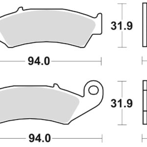 Braking Juego de pastillas de freno semimetálicas SM1 para Honda