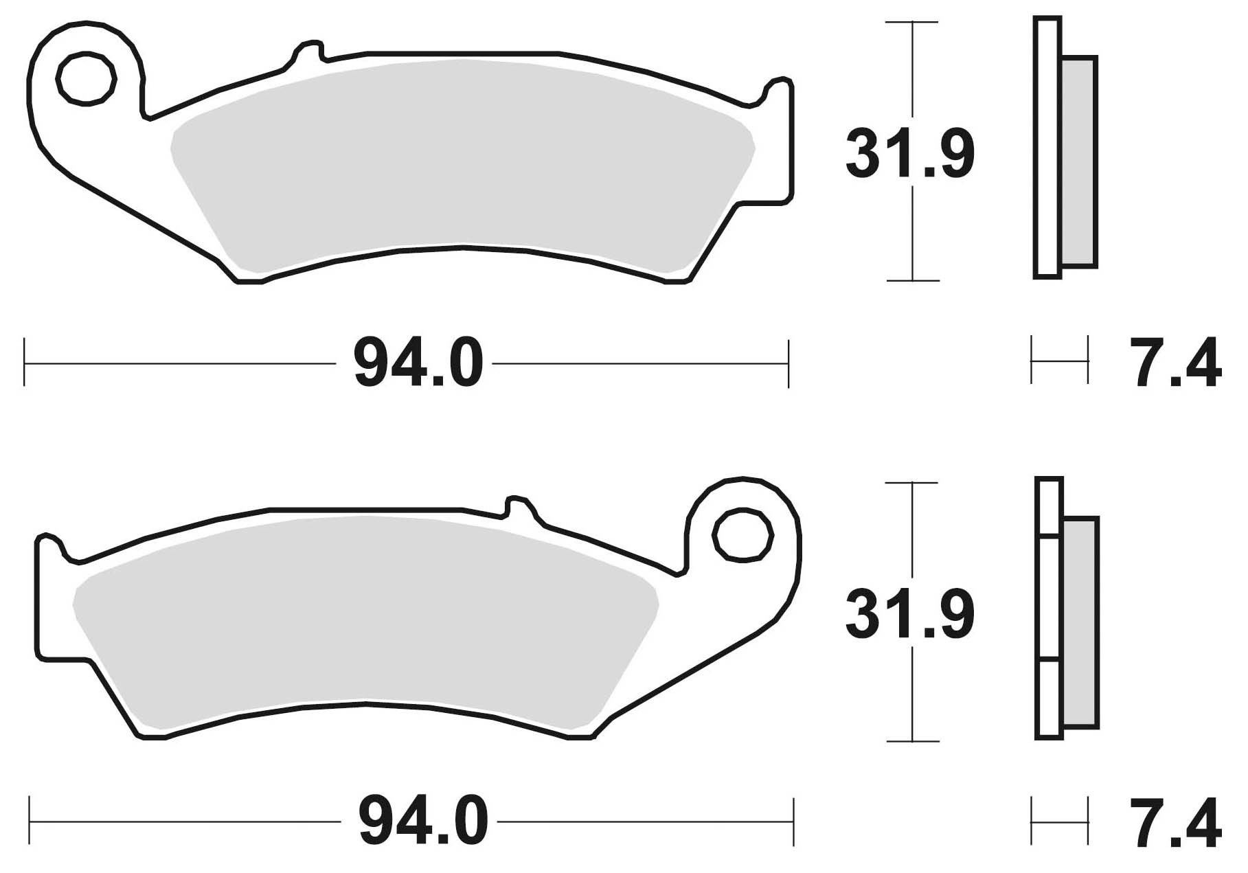 Braking Juego de pastillas de freno semimetálicas SM1 para Honda